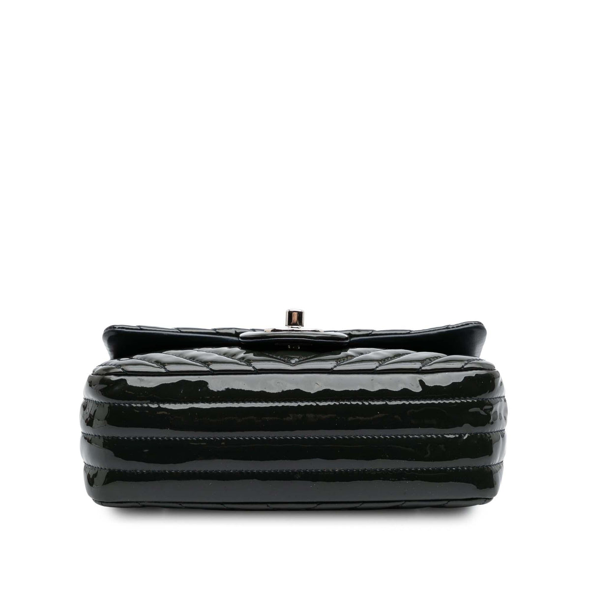 Chanel Mini Rectangular Classic Chevron Patent Single Flap