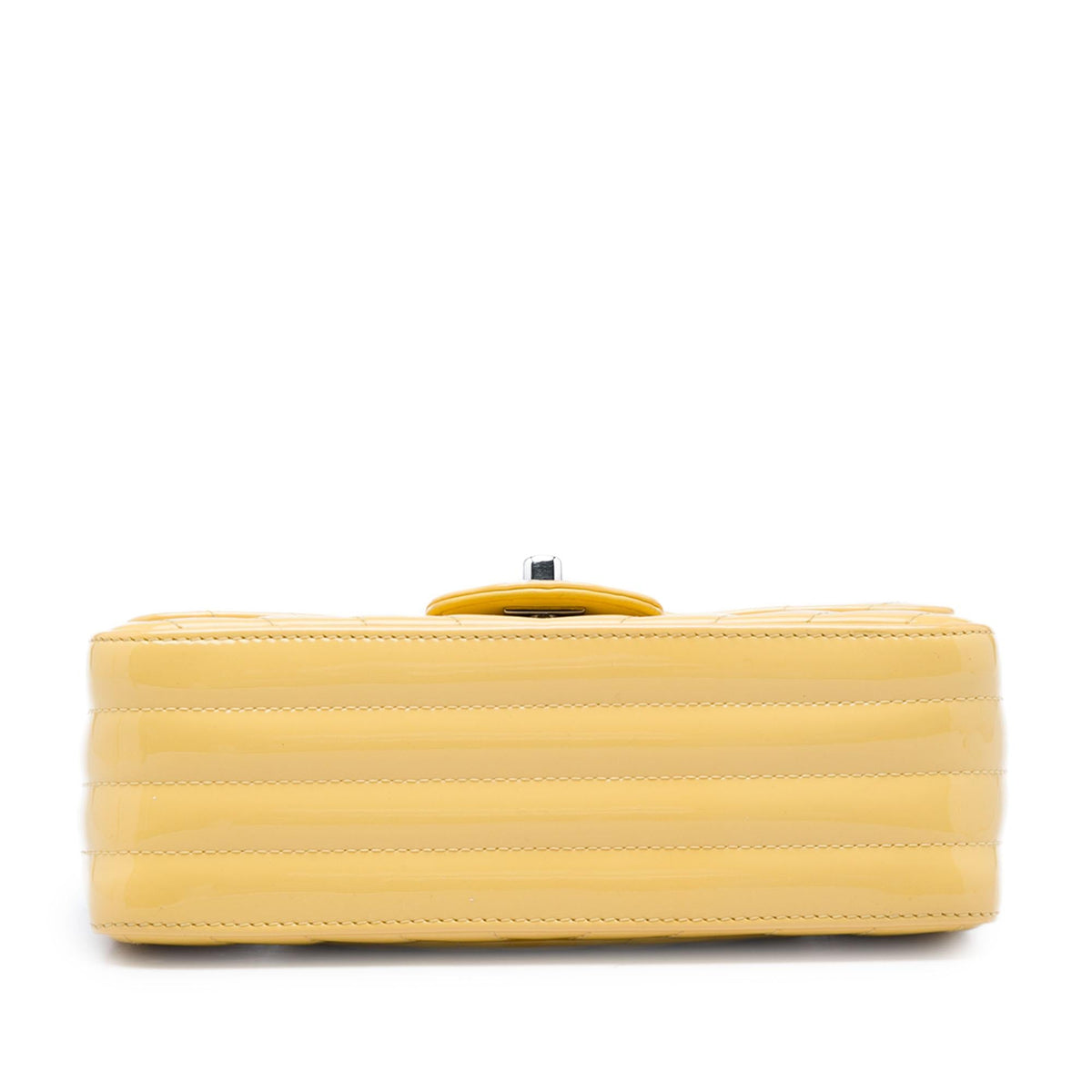 Chanel Mini Rectangular Classic Chevron Patent Single Flap