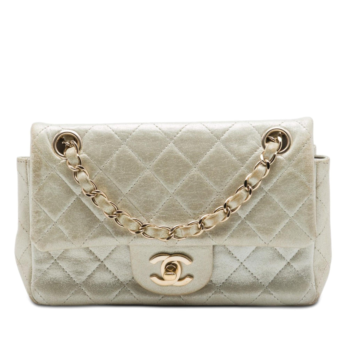 Chanel Mini Rectangular Classic Iridescent Lambskin Single Flap