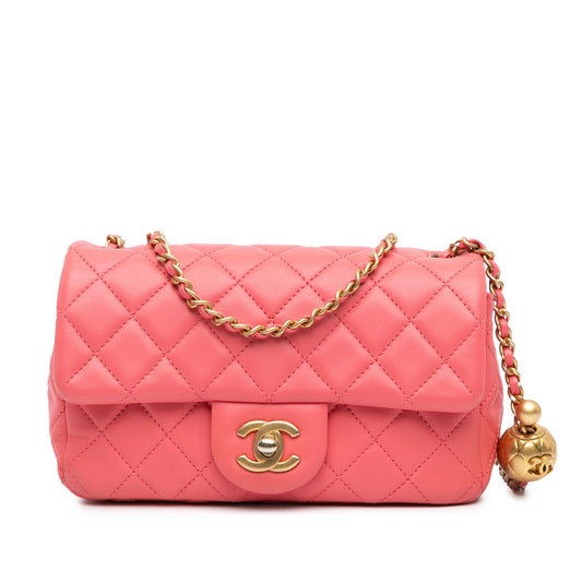 Chanel Mini Rectangular Classic Lambskin Pearl Crush Single Flap