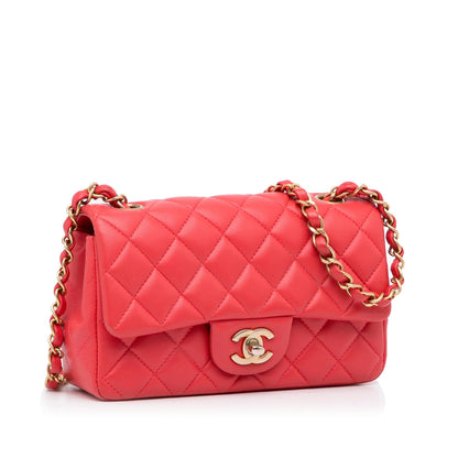 Chanel Mini Rectangular Classic Lambskin Single Flap
