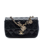 Chanel Mini Rectangular Classic Lambskin Valentines Heart Charms Single Flap