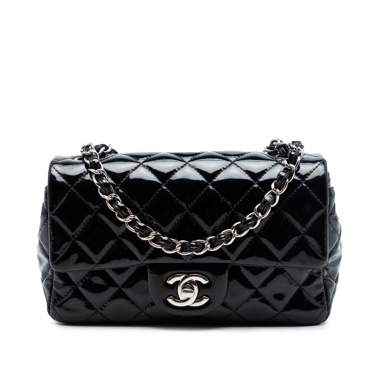 Chanel Mini Rectangular Classic Patent Single Flap