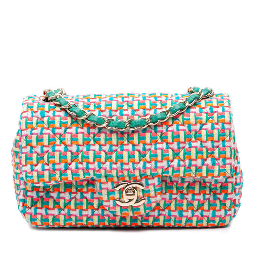 Chanel Mini Rectangular Classic Tweed Single Flap