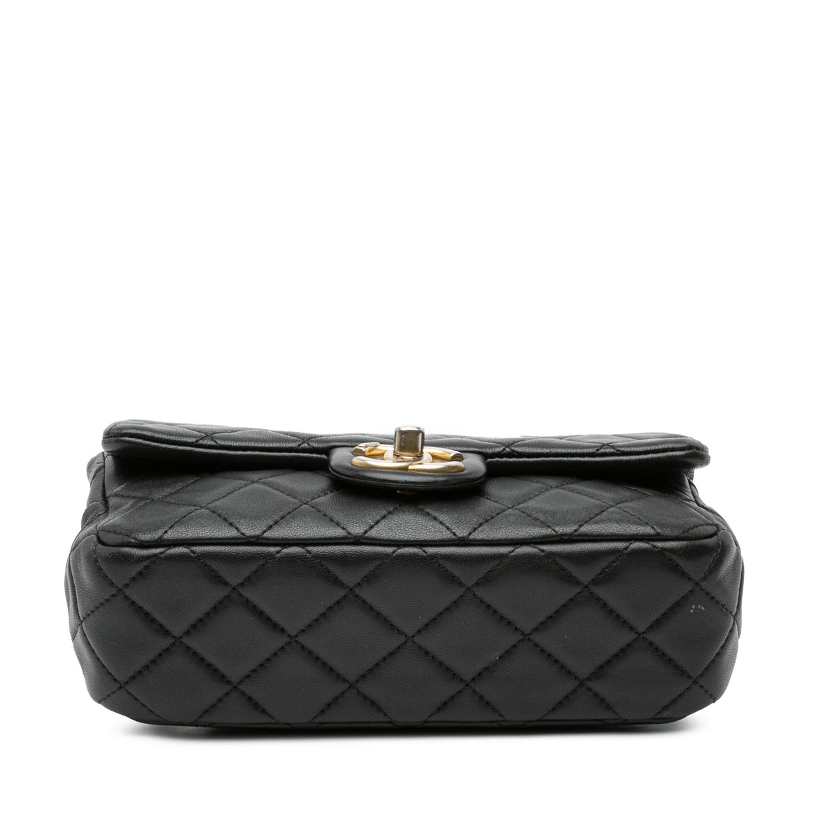 Chanel Mini Rectangular Lambskin Pearl Samba Single Flap