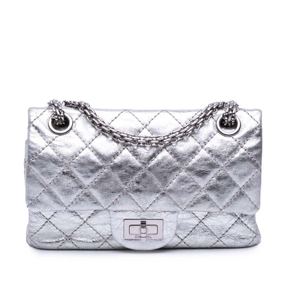 Chanel Mini Reissue 2.55 Metallic Aged Calfskin Double Flap 224
