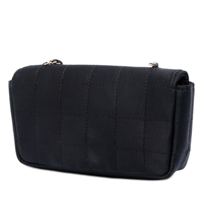 Chanel Mini Square Chocolate Bar Satin Single Flap