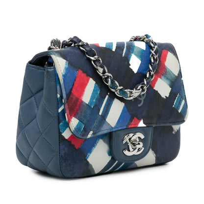 Chanel Mini Square Classic Airlines Printed Lambskin Single Flap
