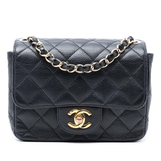 Chanel Mini Square Classic Caviar Single Flap