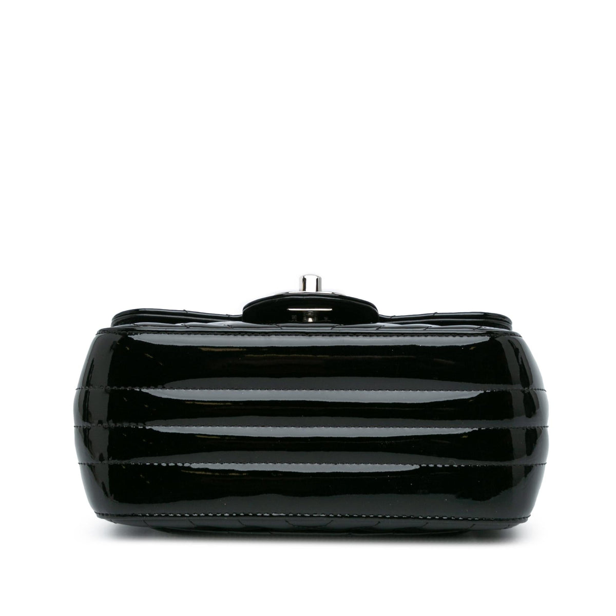 Chanel Mini Square Classic Chevron Patent Flap