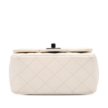 Chanel Mini Square Classic Crumpled Calfskin Single Flap
