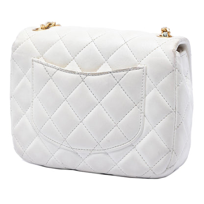 Chanel Mini Square Classic Lambskin Enamel Coco Hearts Single Flap