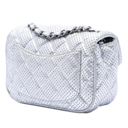 Chanel Mini Square Classic Perforated Lambskin Single Flap