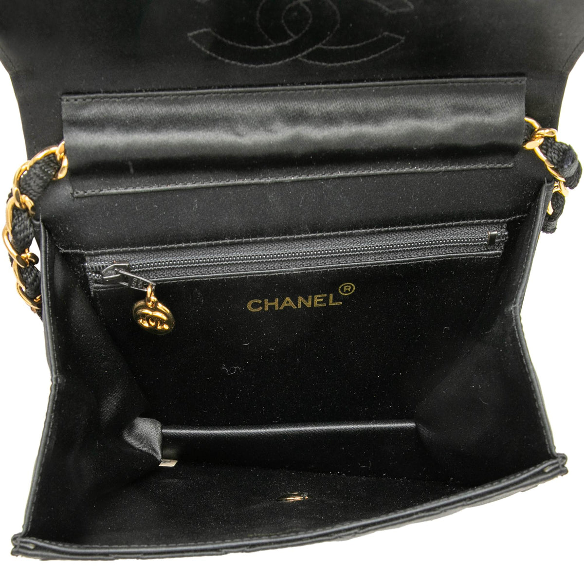 Chanel Mini Square Classic Satin Single Flap