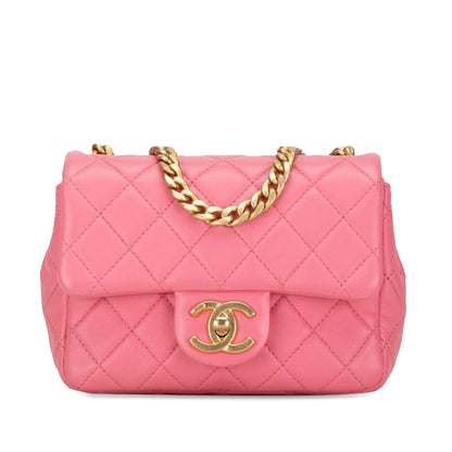 Chanel Mini Square Lambskin Pearl Samba Flap