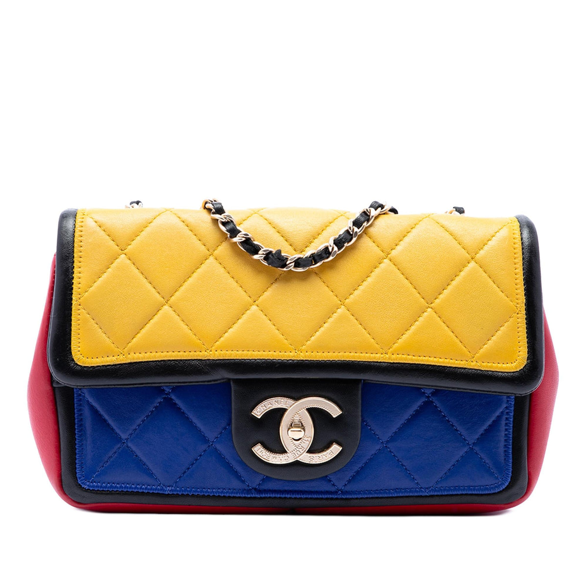 Chanel Mini Tricolor Lambskin Graphic Flap