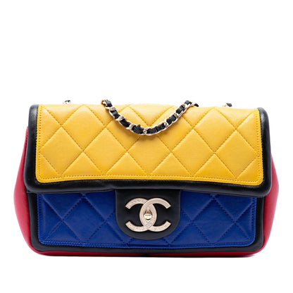 Chanel Mini Tricolor Lambskin Graphic Flap
