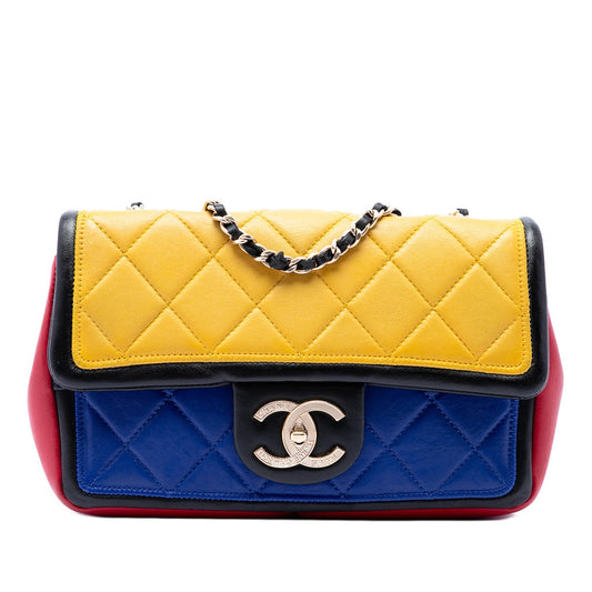 Chanel Mini Tricolor Lambskin Graphic Flap