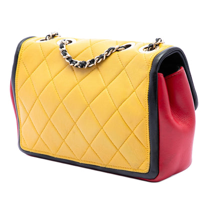 Chanel Mini Tricolor Lambskin Graphic Flap