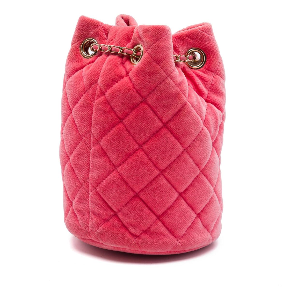 Chanel Mini Velvet Crystal Pearl Crush Bucket Bag