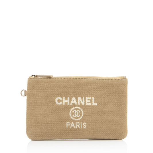 Chanel Mixed Fibers Deauville Pochette