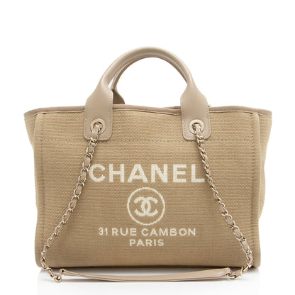 Chanel Mixed Fibers Deauville Small Tote