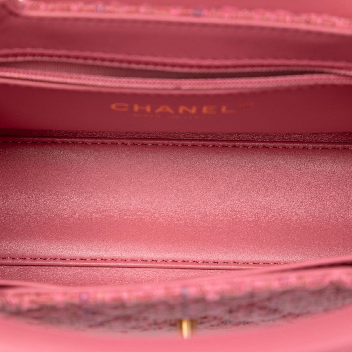 Chanel Nano Quilted Tweed Kelly Shopper Bag