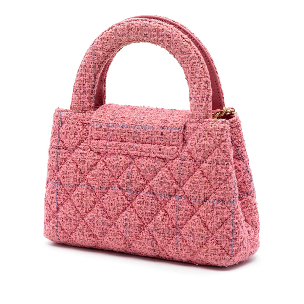 Chanel Nano Quilted Tweed Kelly Shopper Bag