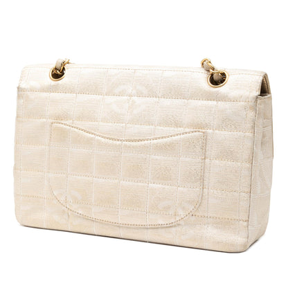 Chanel New Travel Line Medium Metallic Nylon Single Flap