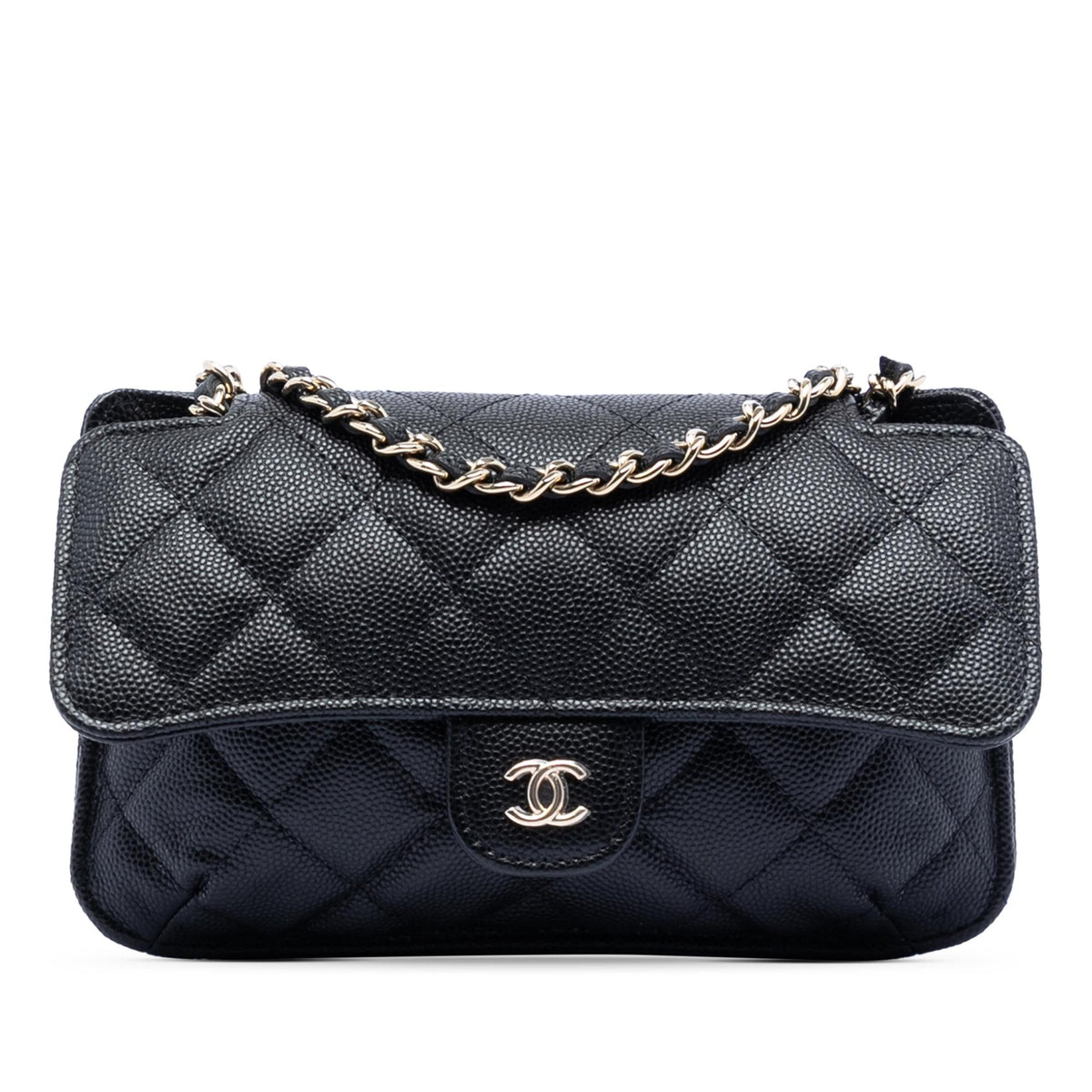 Chanel Nylon Graffiti Foldable Shopping Tote in Caviar Flap