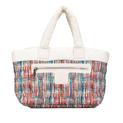 Chanel Nylon Tweed Printed Coco Cocoon Tote