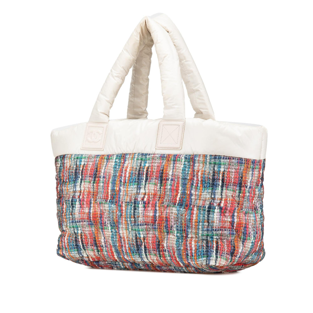 Chanel Nylon Tweed Printed Coco Cocoon Tote