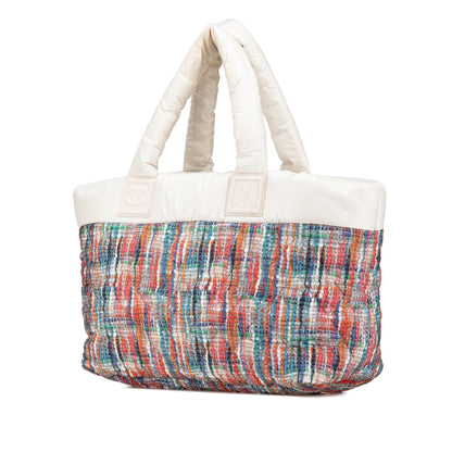 Chanel Nylon Tweed Printed Coco Cocoon Tote
