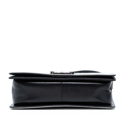 Chanel Old Medium Calfskin Crystal Embellished Boy Flap