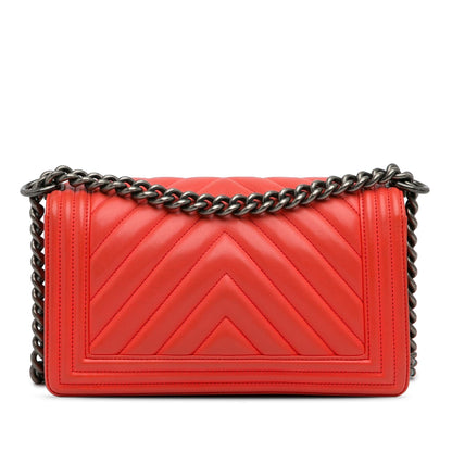 Chanel Old Medium Chevron Calfskin Boy Flap