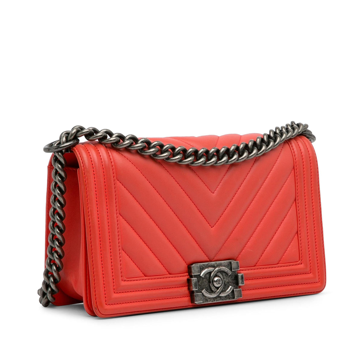 Chanel Old Medium Chevron Calfskin Boy Flap