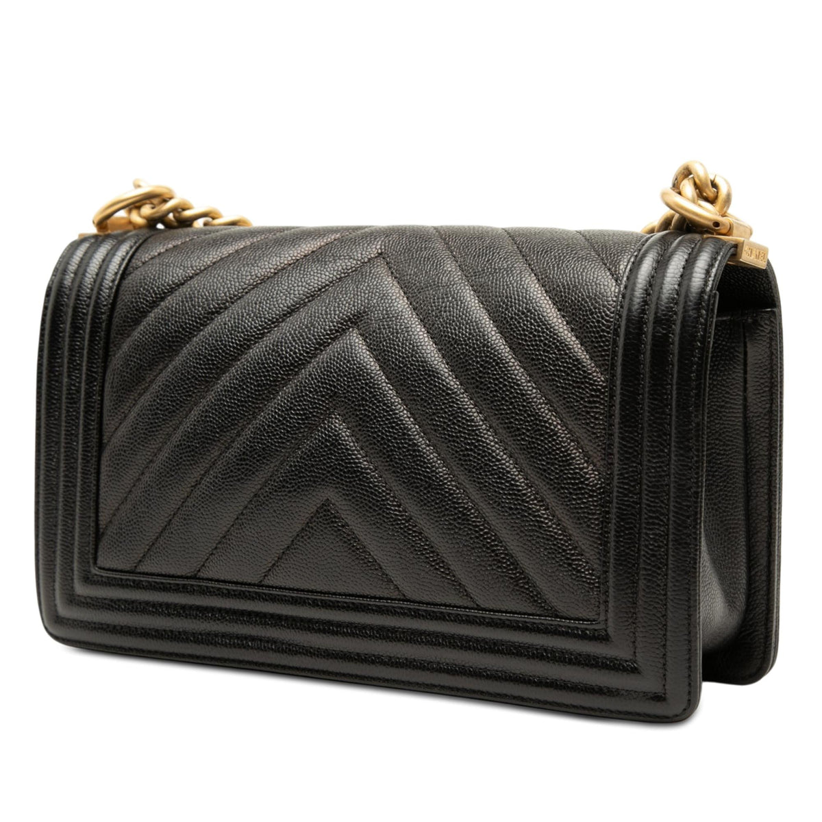 Chanel Old Medium Chevron Caviar Boy Flap