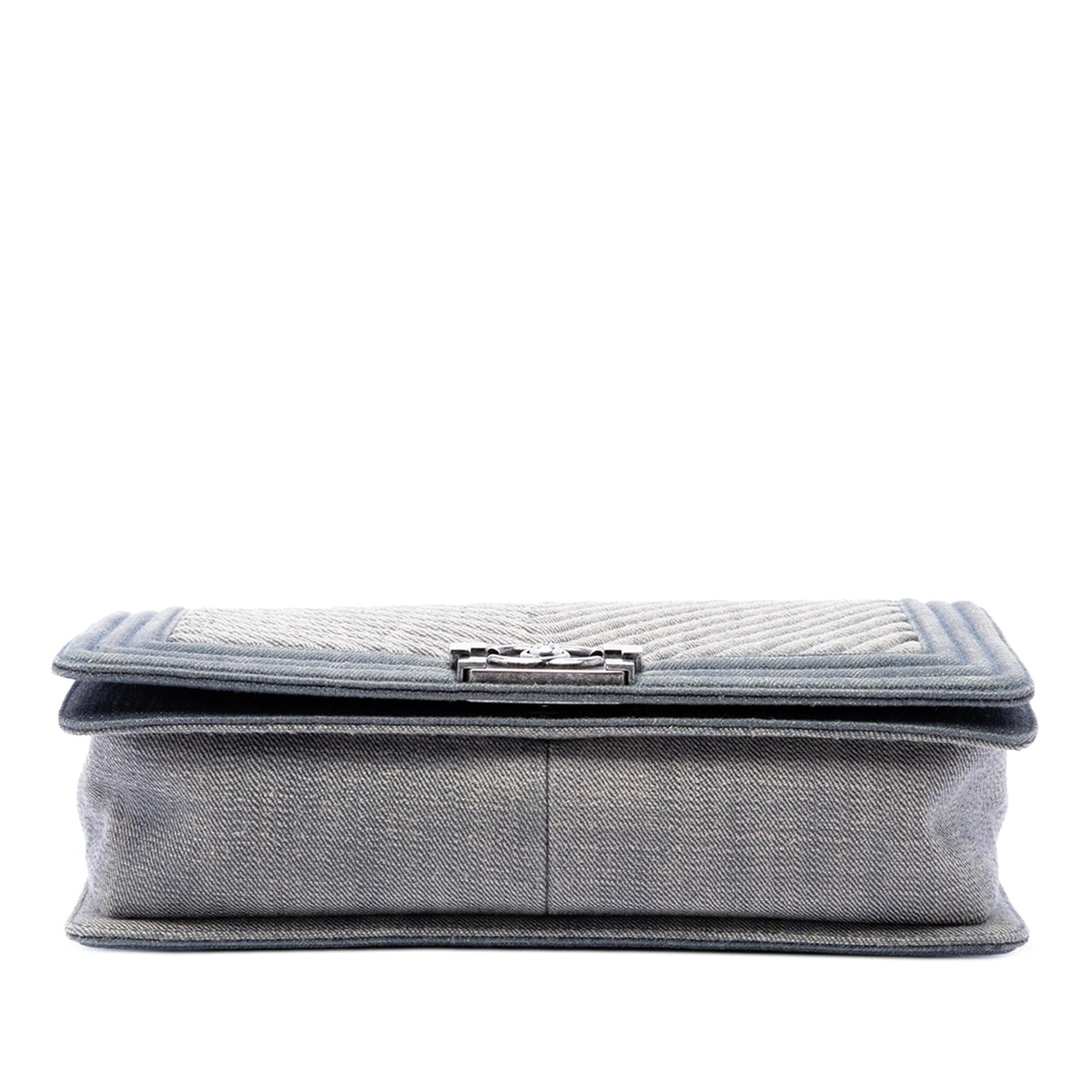 Chanel Old Medium Chevron Denim Boy Flap