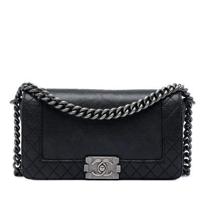 Chanel Old Medium Lambskin Boy Reverso Flap