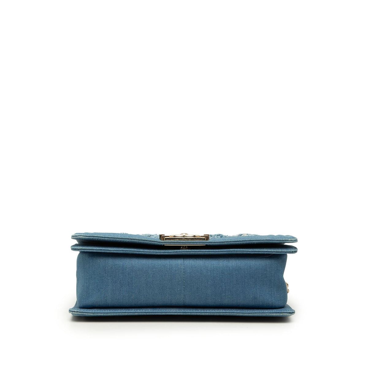 Chanel Old Medium Pleated Denim Boy Flap