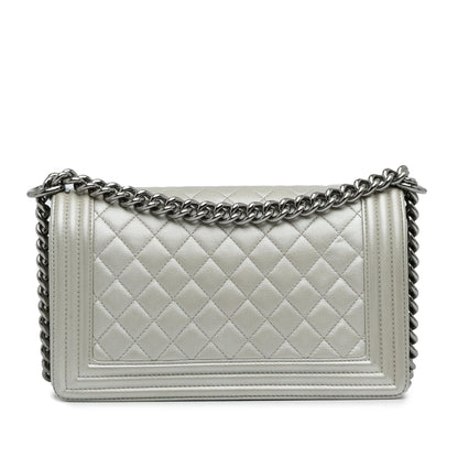 Chanel Old Medium Quilted Caviar Boy Flap
