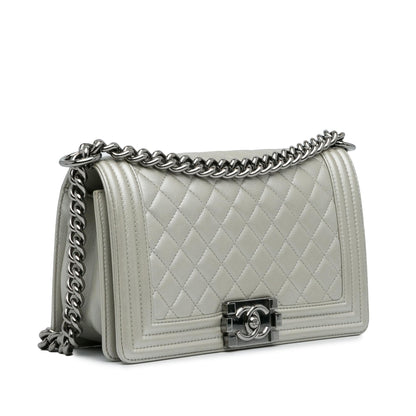 Chanel Old Medium Quilted Caviar Boy Flap