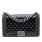 Chanel Old Medium Quilted Glazed Calfskin Chain Around Boy Flap