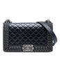 Chanel Old Medium Quilted Glazed Calfskin Chain Around Boy Flap