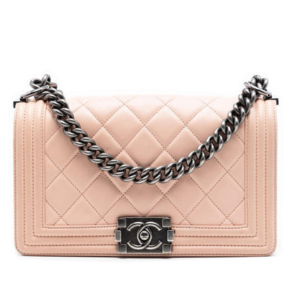 Chanel Old Medium Quilted Lambskin Boy Flap