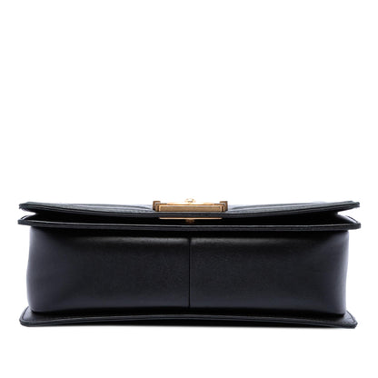 Chanel Old Medium Quilted Lambskin Gripoix Boy Flap