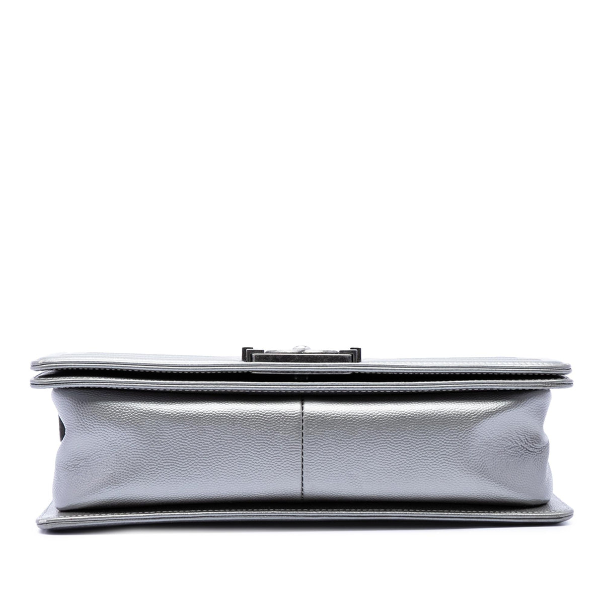 Chanel Old Medium Quilted Metallic Caviar Boy Flap