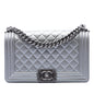 Chanel Old Medium Quilted Metallic Caviar Boy Flap