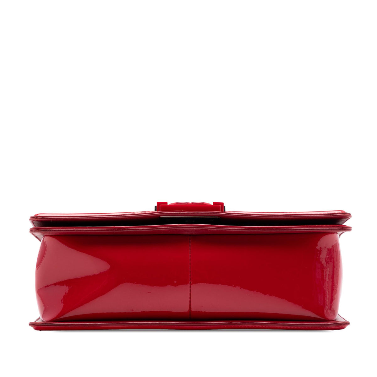 Chanel Old Medium Quilted Patent Acrylic Boy Flap