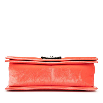 Chanel Old Medium Quilted Velvet Boy Flap